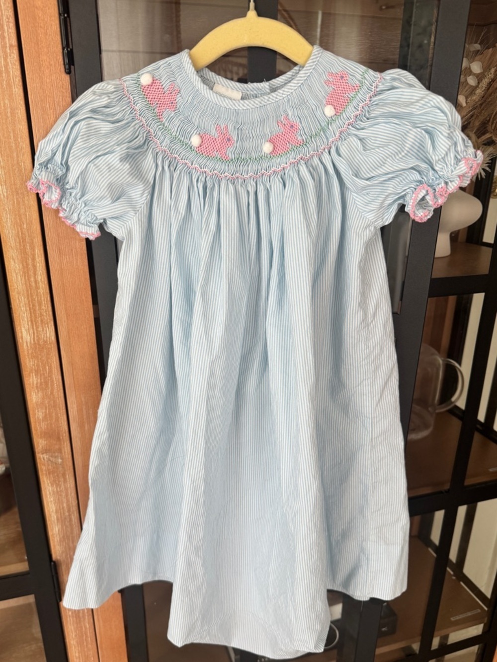 Edgehill Collection smocked dress bunny bishop toddler girl short sleeve easter
